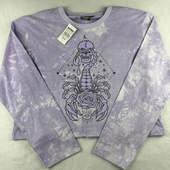 Santa Cruz Skateboards Tops - Santa Cruz Original Long Sleeve‎ Purple Skull Logo Tee Women's Size M